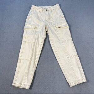 PacSun Women’s Cream/Bone Utility Cargo Pants, Elastic Waistband, S